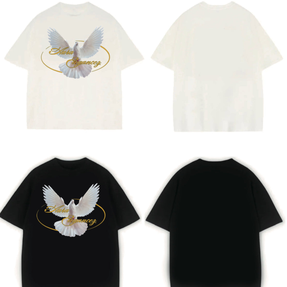 AREG-3 DOVE OF PEACE 260GSM 100%COTTON OVERSIZED URBAN TEE