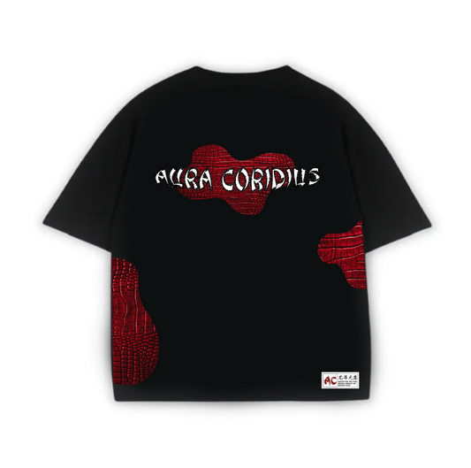 DRG Red Aura Coridius Oversized 300gsm Spun Cotton T-shirt