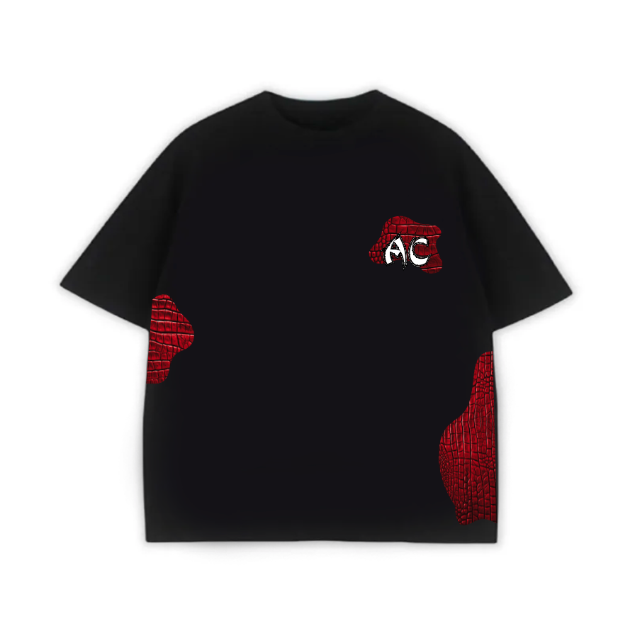DRG Red Aura Coridius Oversized 300gsm Spun Cotton T-shirt