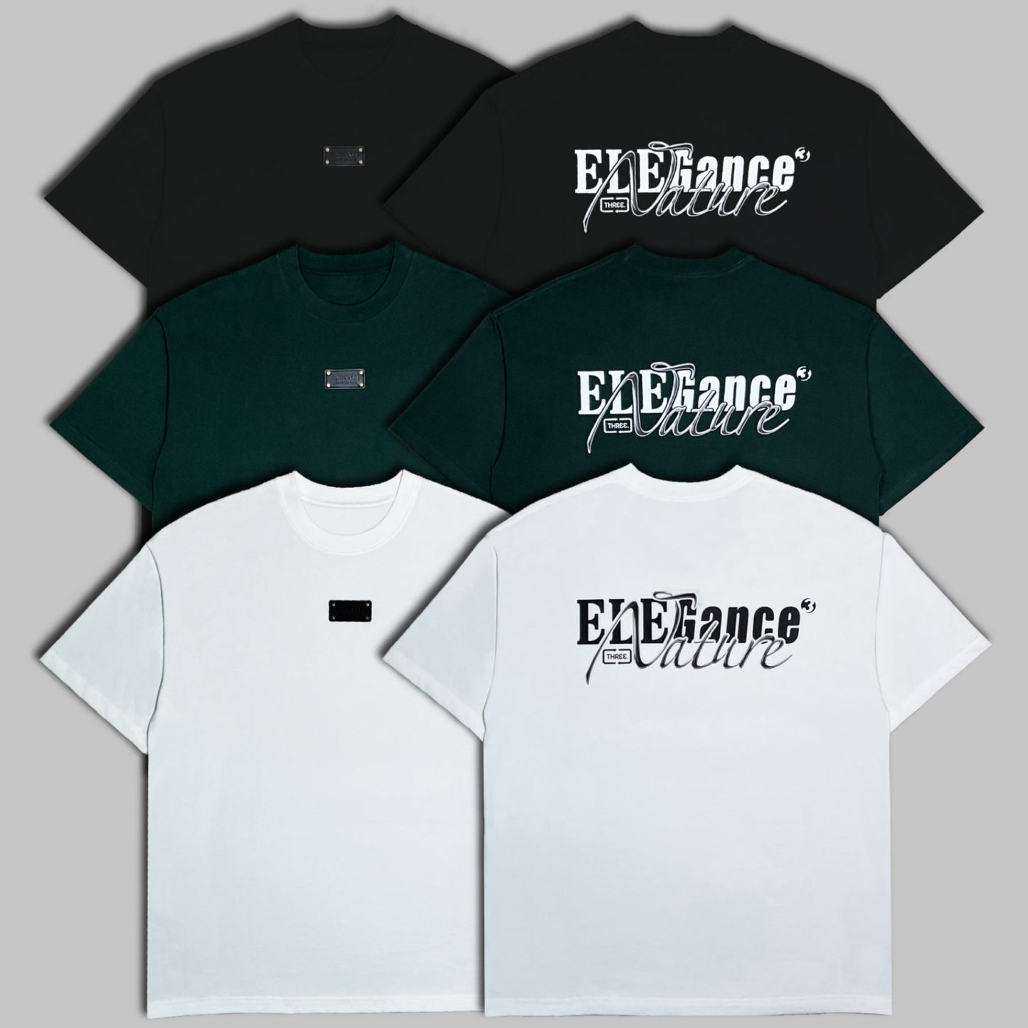 SMT02: ELEGANCEz Silver Metalic Tee