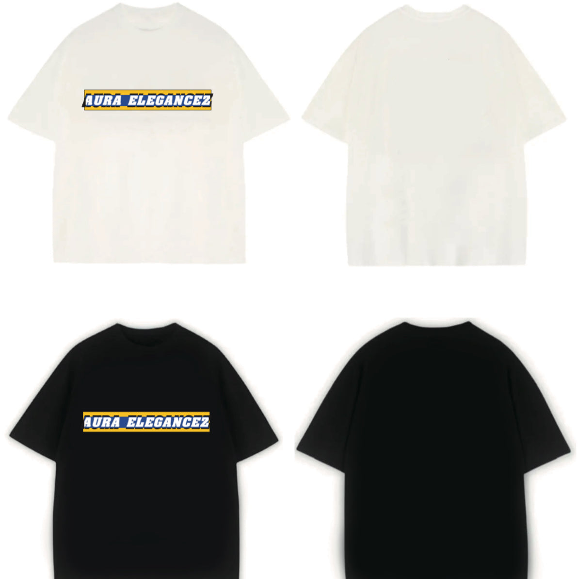 AURA ELEGANCEZ BORDER 260GSM 100%COTTON OVERSIZED URBAN TEE